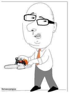 (Caricatura da autoria de Fernando Campos)